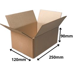 Carton simple cannelure 250x120x90mm (L x l x h)