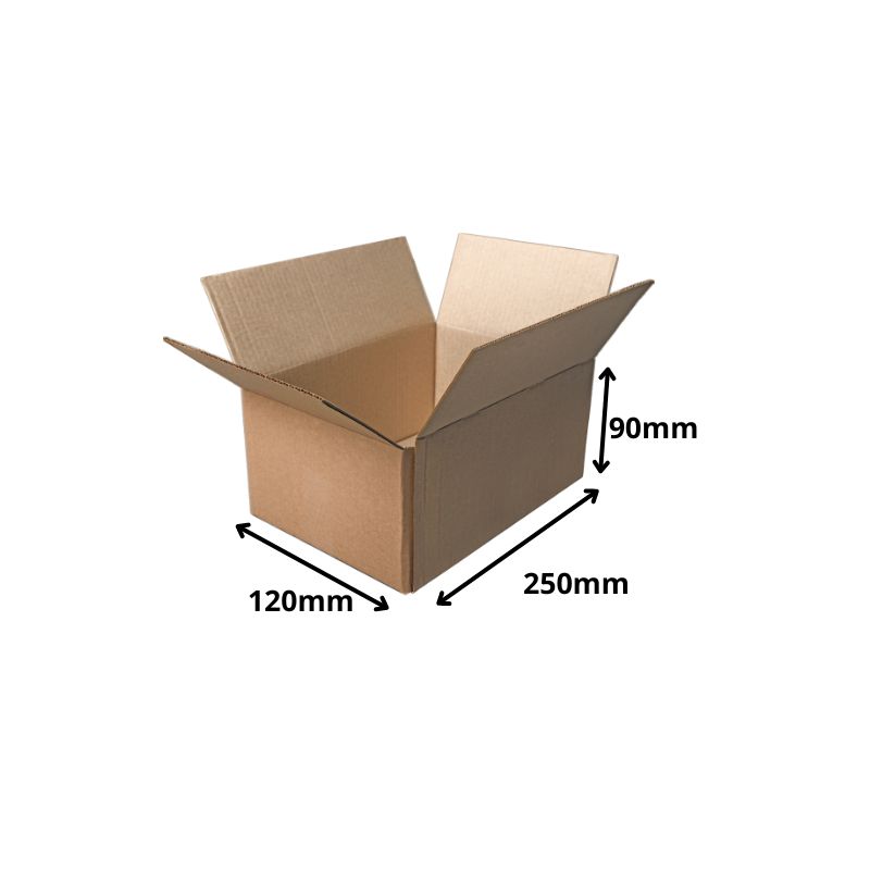 Carton simple cannelure 250x120x90mm (L x l x h)