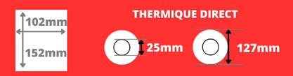 Etiquetas de envío impresora térmica 102x152mm, etiqueta colissimo